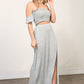 TIMING Off the Shoulder Floral Summer Strapless Top & Skirt Set