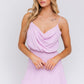 LE LIS Mini Lavendar Tank Romantic Cocktail Dress