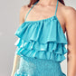DO + BE COLLECTION Smocked Waist Ruffle Romper