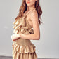 DO + BE COLLECTION Smocked Waist Ruffle Romper