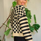 JADE by JANE Contrast pattern Cardigan Sweater