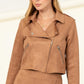 HYFVE Light Camel Mod Girl Faux Suede Bike Jacket