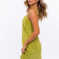 LE LIS Textured Tie Strap Mini Cocktail Dress