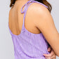 LE LIS Textured Tie Strap Mini Cocktail Dress