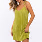 LE LIS Textured Tie Strap Mini Cocktail Dress