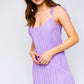 LE LIS Textured Tie Strap Mini Cocktail Dress