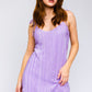 LE LIS Textured Tie Strap Mini Cocktail Dress