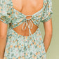 LE LIS Casual Short Sleeve Tiered Boho Sundress