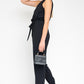 GILLI Black One Shoulder belted Jogger Jumpsuit