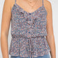 GILLI Sleeveless Elastic Waist Top With Ruffle