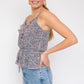 GILLI Sleeveless Elastic Waist Top With Ruffle