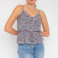 GILLI Sleeveless Elastic Waist Top With Ruffle