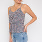 GILLI Sleeveless Elastic Waist Top With Ruffle