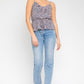 GILLI Sleeveless Elastic Waist Top With Ruffle