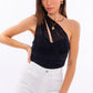 LE LIS One Shoulder Detail Mesh Bodysuit