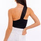 LE LIS One Shoulder Detail Mesh Bodysuit