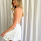 ONE & ONLY COLLECTIVE Back-Tied Flared Mini Skater Dress
