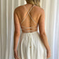 ONE & ONLY COLLECTIVE Back-Tied Flared Mini Skater Dress