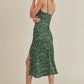 AEMI + Co. Stasia Leopard Print Casual Tank Dress with Split