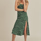 AEMI + Co. Stasia Leopard Print Casual Tank Dress with Split
