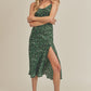 AEMI + Co. Stasia Leopard Print Casual Tank Dress with Split