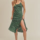 AEMI + Co. Stasia Leopard Print Casual Tank Dress with Split