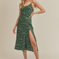 AEMI + Co. Stasia Leopard Print Casual Tank Dress with Split