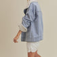 AEMI & Co. Denim Juliette Jacket with Fleece Collar