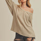 AEMI & Co. Cozy V- Neckline Knitted Top - Casey Top