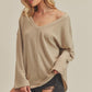 AEMI & Co. Cozy V- Neckline Knitted Top - Casey Top