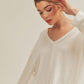 AEMI & Co. Cozy V- Neckline Knitted Top - Casey Top