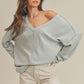AEMI & Co. Cozy V- Neckline Knitted Top - Casey Top