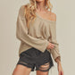 AEMI & Co. Cozy V- Neckline Knitted Top - Casey Top