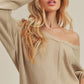 AEMI & Co. Cozy V- Neckline Knitted Top - Casey Top