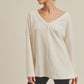 AEMI & Co. Cozy V- Neckline Knitted Top - Casey Top