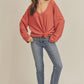 AEMI & Co. Cozy V- Neckline Knitted Top - Casey Top