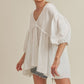 AEMI & Co. V-Neckline Boho Babydoll Top