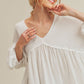 AEMI & Co. V-Neckline Boho Babydoll Top
