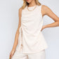 GILLI Casual Sleeveless Ruching Top