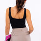 LE LIS Cute Square Neck Tank Bodysuit