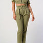TWO PIECE PANT SET, BELT INCLUDED