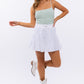 LE LIS Smocked Waist Flare Skirt