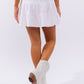 LE LIS Smocked Waist Flare Skirt