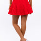 LE LIS Smocked Waist Flare Skirt