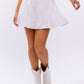 LE LIS Smocked Waist Flare Skirt