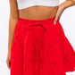 LE LIS Smocked Waist Flare Skirt