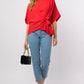 GILLI 3/4 Sleeve Side Tie Top