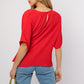 GILLI 3/4 Sleeve Side Tie Top