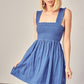 MUSTARD SEED Casual Smocked Ruffle Mini Boho Sundress