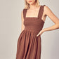 MUSTARD SEED Casual Smocked Ruffle Mini Boho Sundress